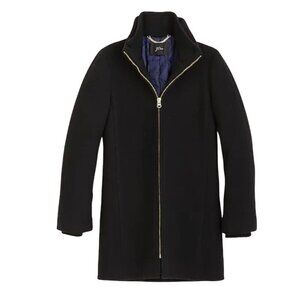 J. Crew Lodge coat Italian stadium cloth wool K0896 Black